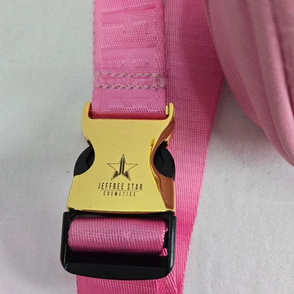 Jeffree Star Pink Star Fanny Pack Belt Bag Purse Gold Accents Cute‎ Kawaii - Picture 5 of 13